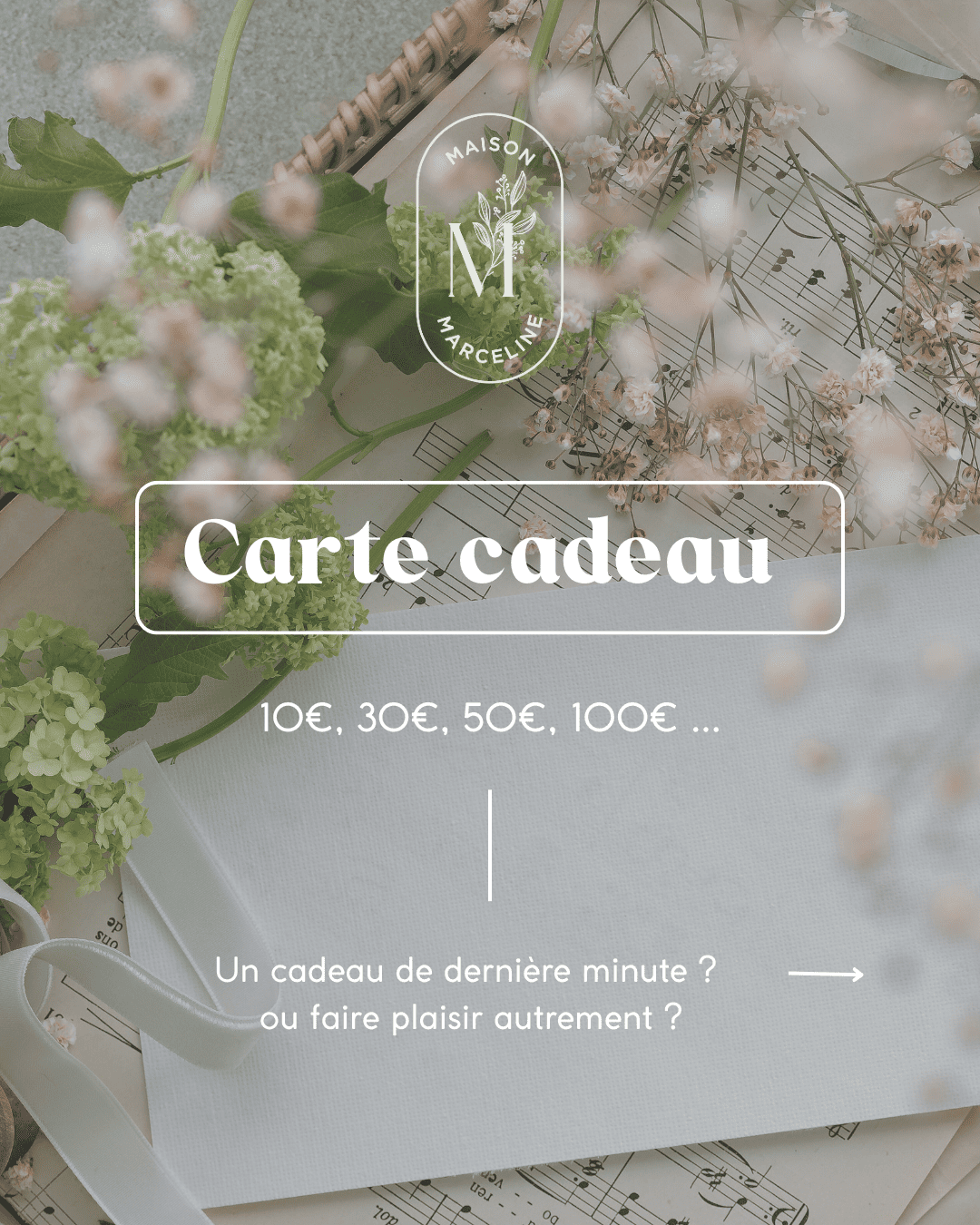 Carte Cadeau fleurie
