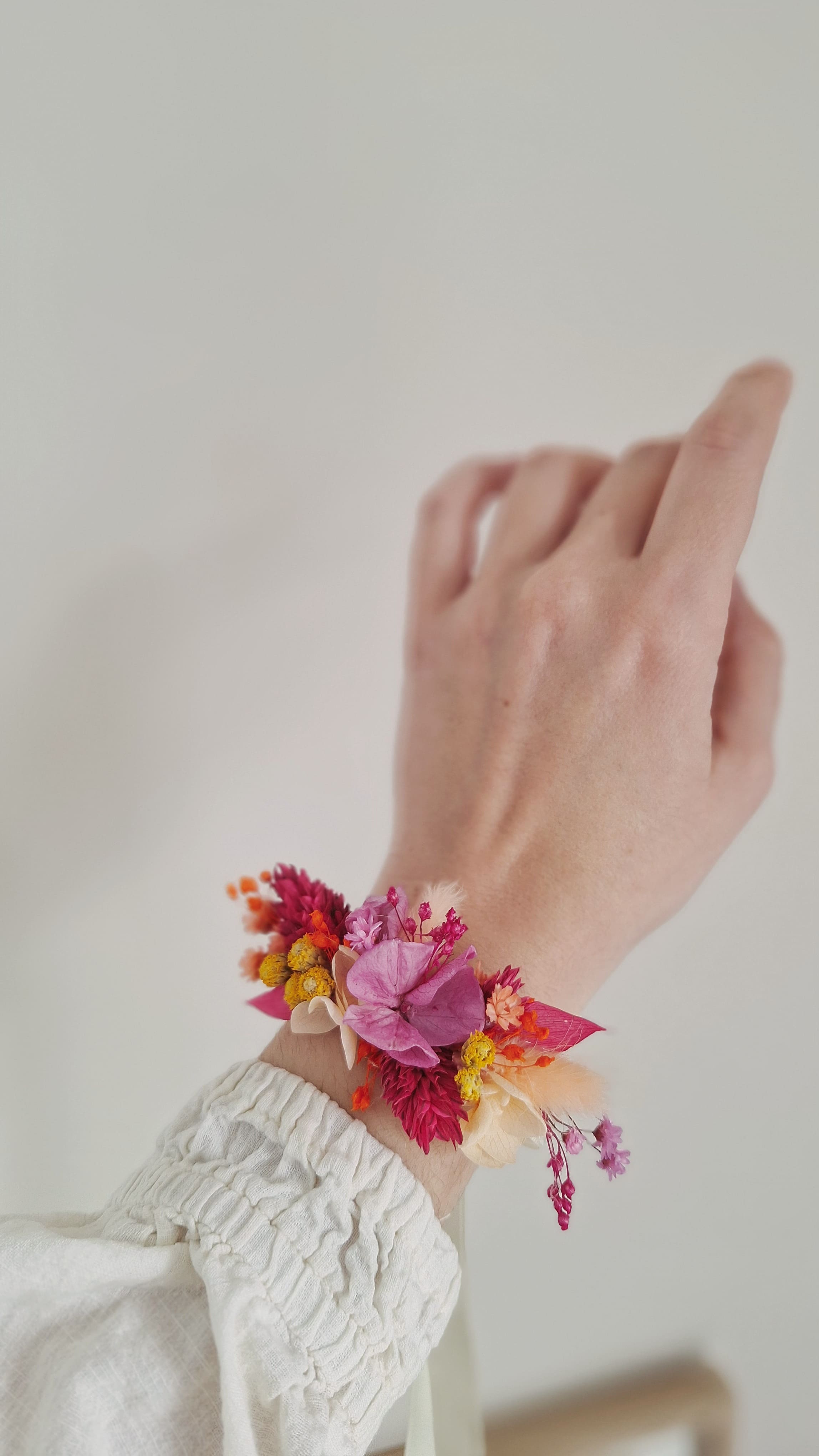 Bracelet en fleurs séchées - Roxane