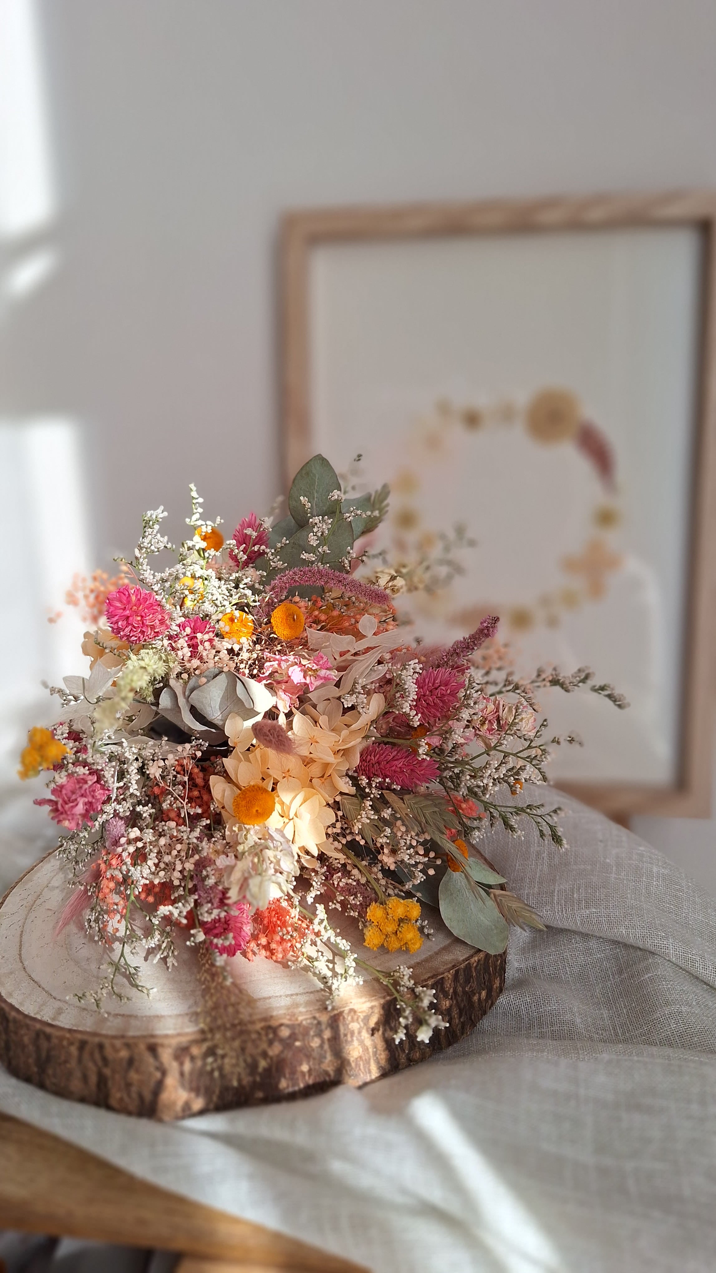 Bouquet de mariée en fleurs séchées printemps- Fleuriste Eure et Loir - Fleuriste Bretoncelles - Fleuriste Le Perche - Livraison France