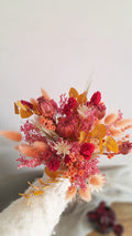 Bouquet fleurs séchées et stabilisées couleurs joyeuses - livraison france