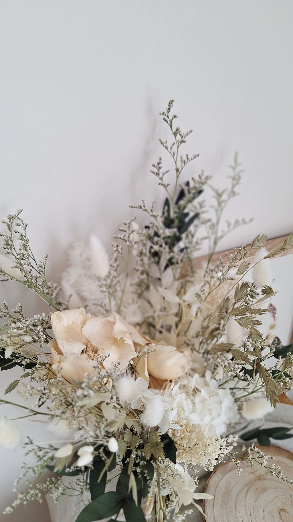 Bouquet de mariées blanc vert durable - Fleuriste Eure et Loir, fleuriste orne, Fleuriste le perche, Fleuriste Bretoncelles