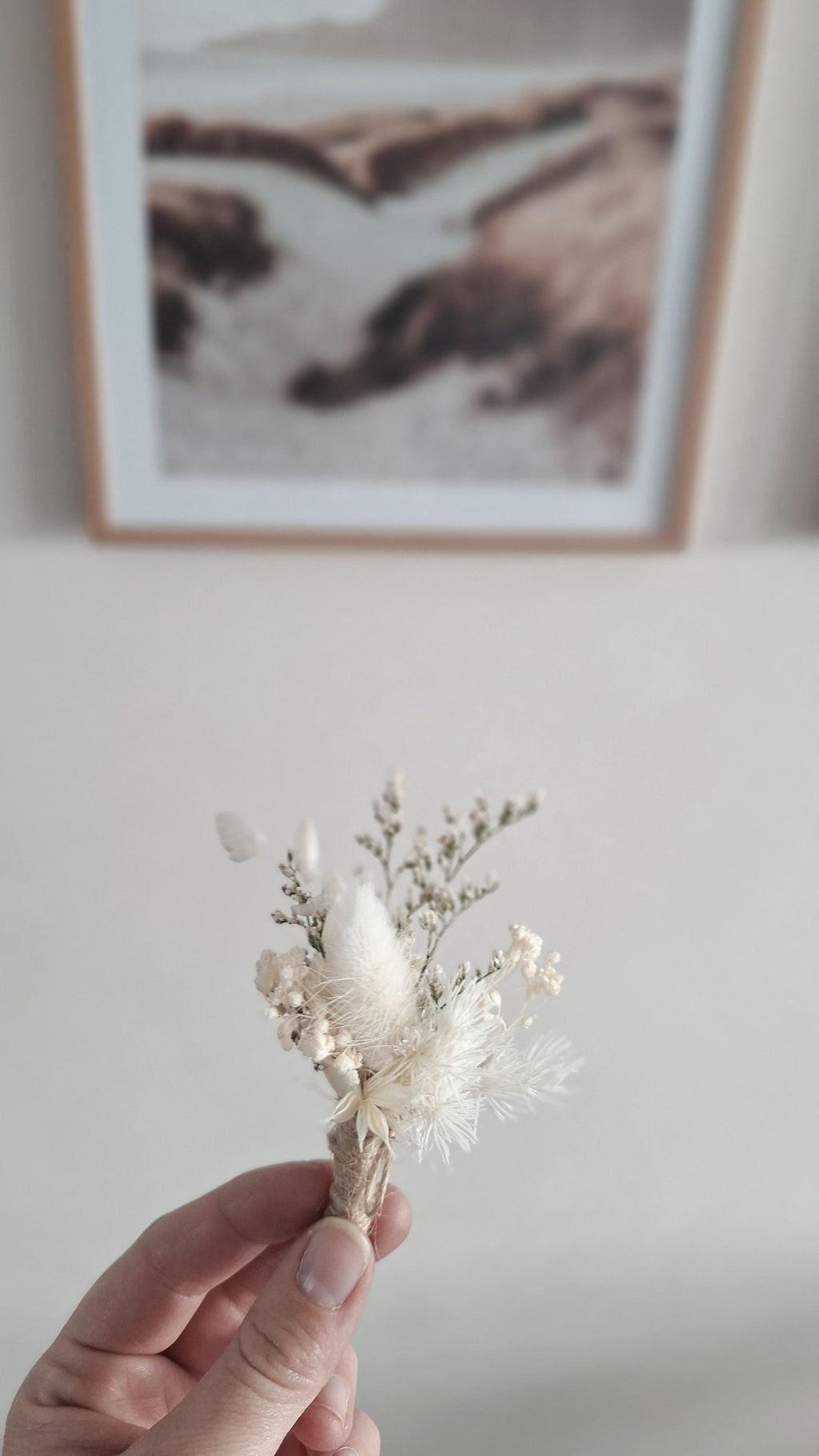 Boutonnière blanche champêtre fleurs séchées durable - Fleuriste Eure et Loir, fleuriste orne, Fleuriste le perche, Fleuriste Bretoncelles