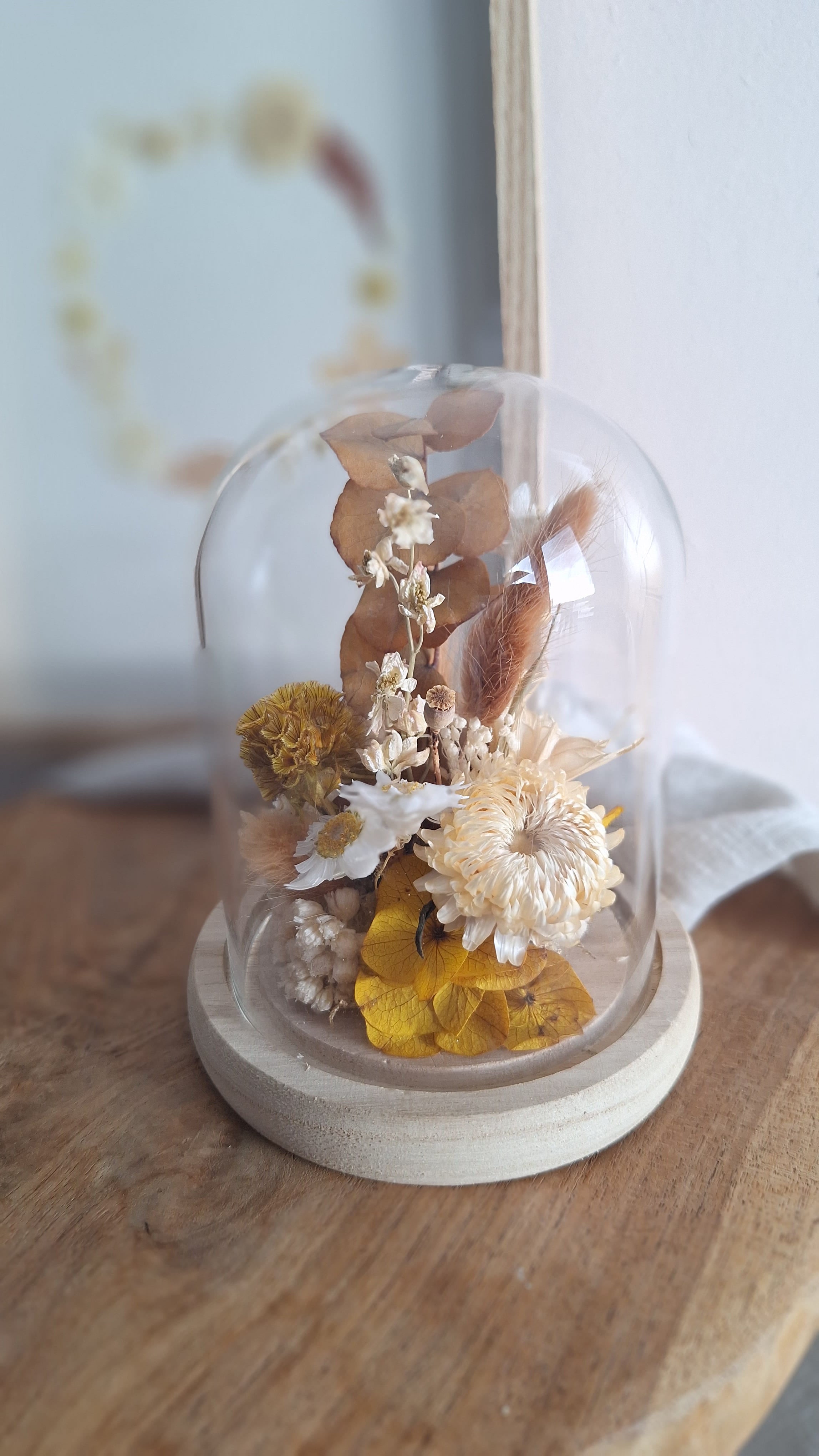 Cloche florale - Ocre