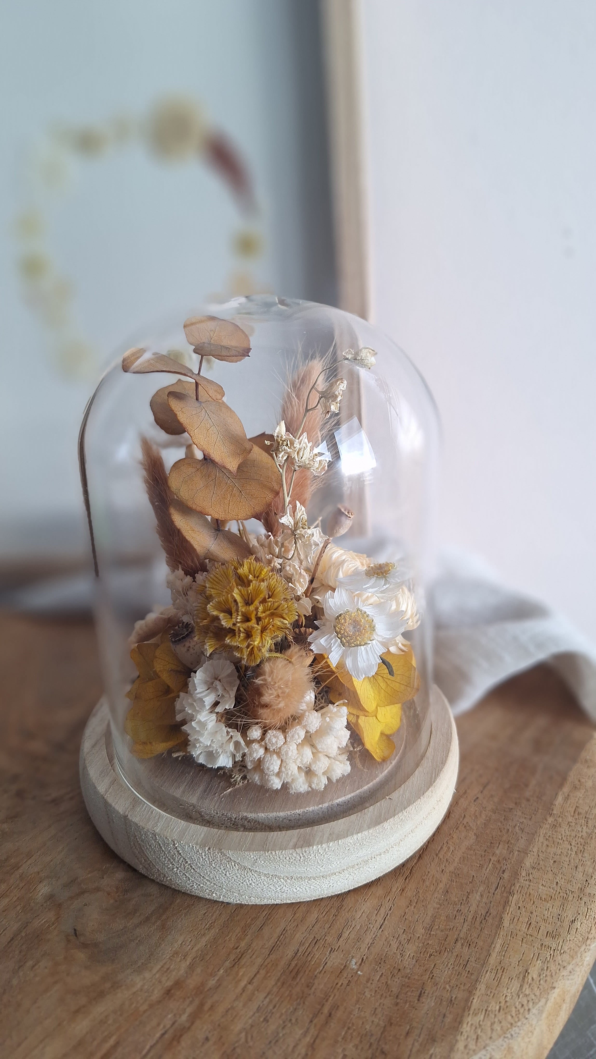 Cloche florale - Ocre