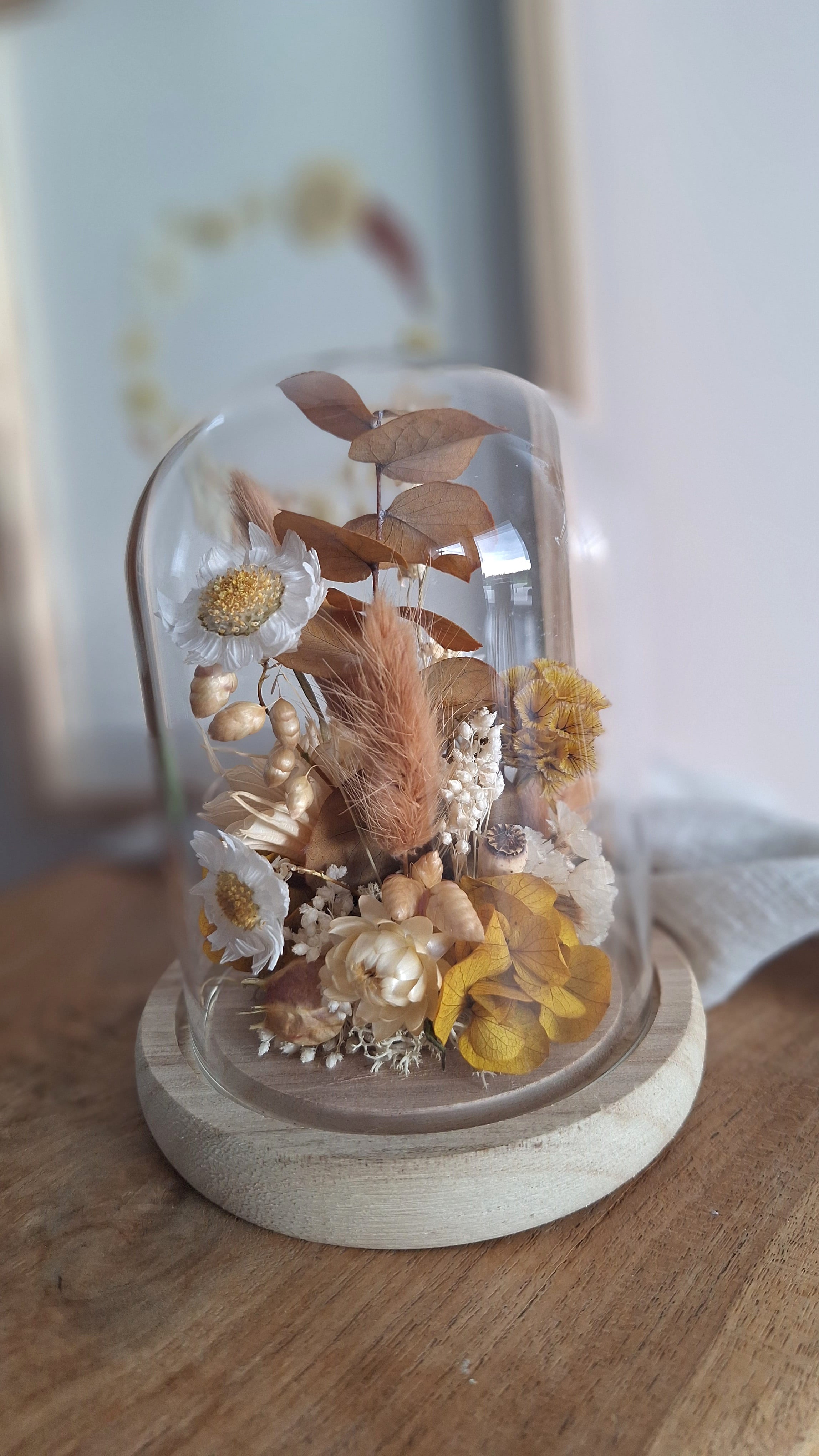 Cloche florale - Ocre