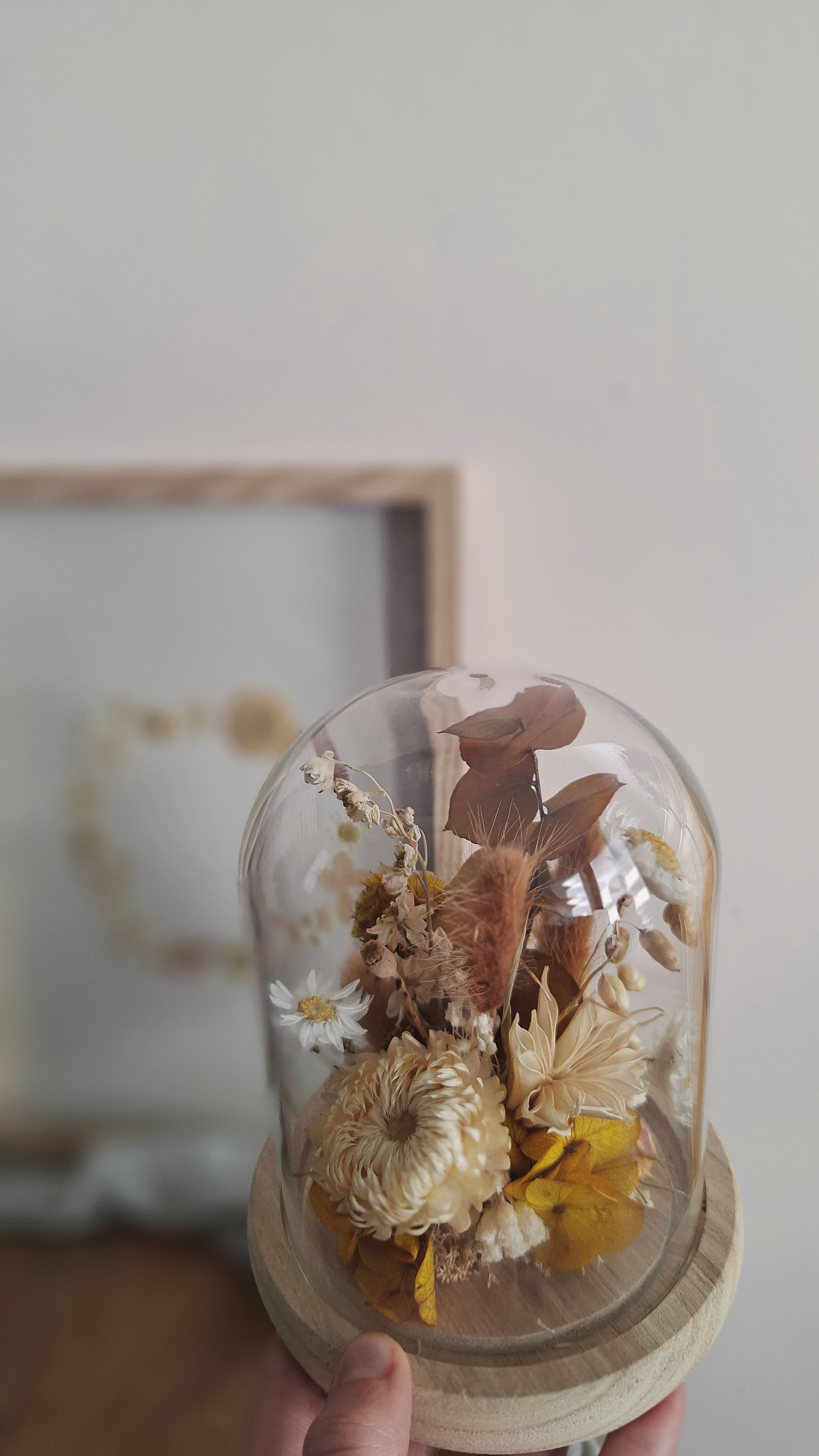 Cloche florale - Ocre