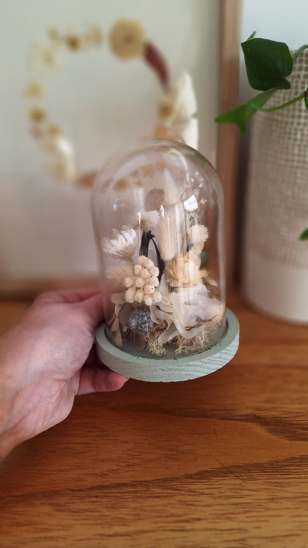 Cloche florale - Olive