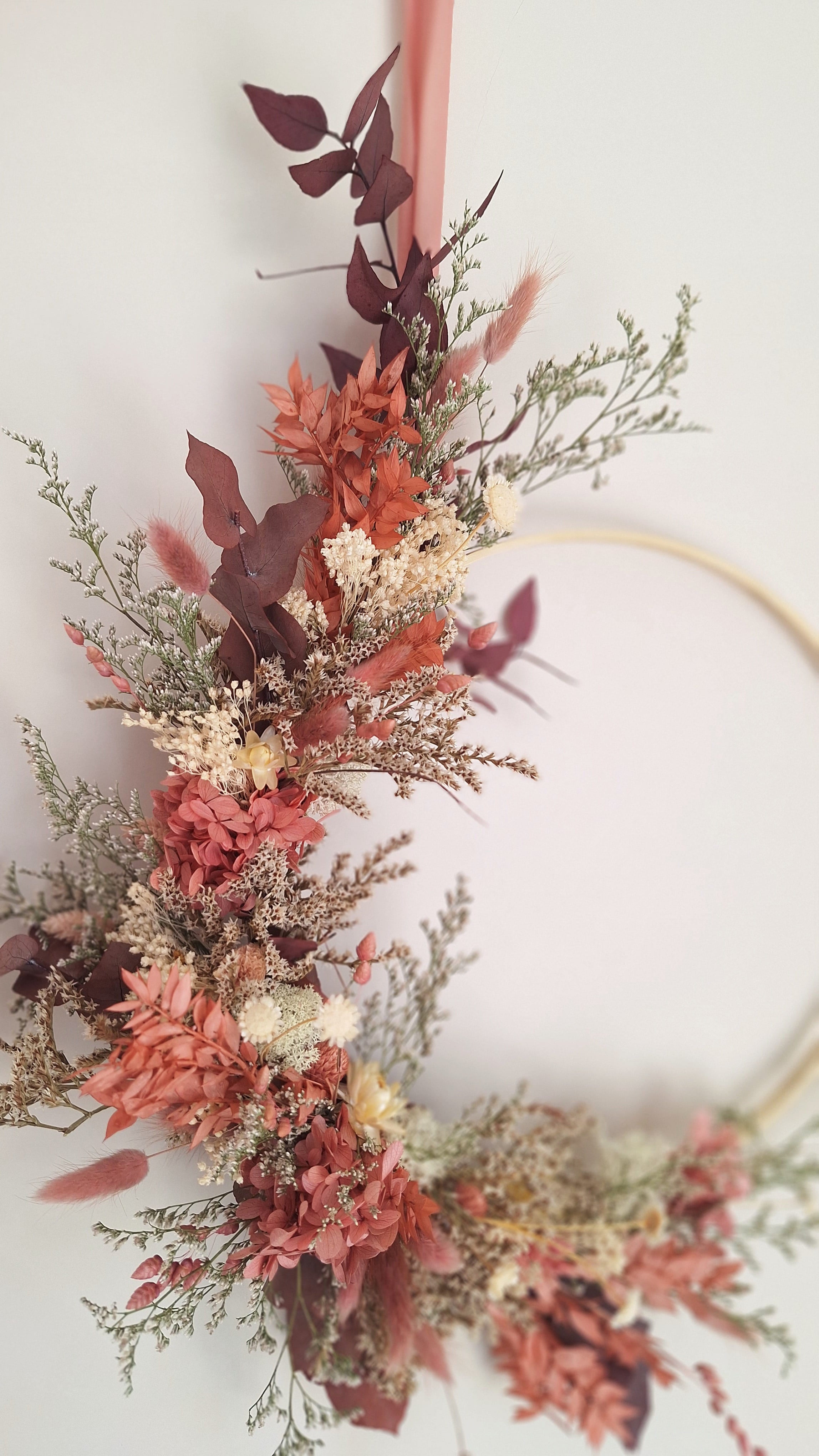 Couronne de fleurs séchées fêtes des mères - LIVRAISON FRANCE