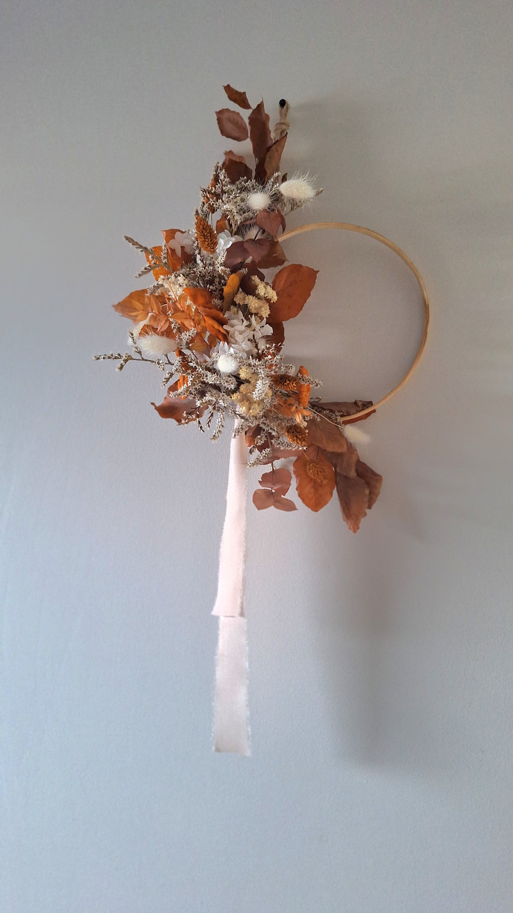 Couronne de fleurs séchées - Automne