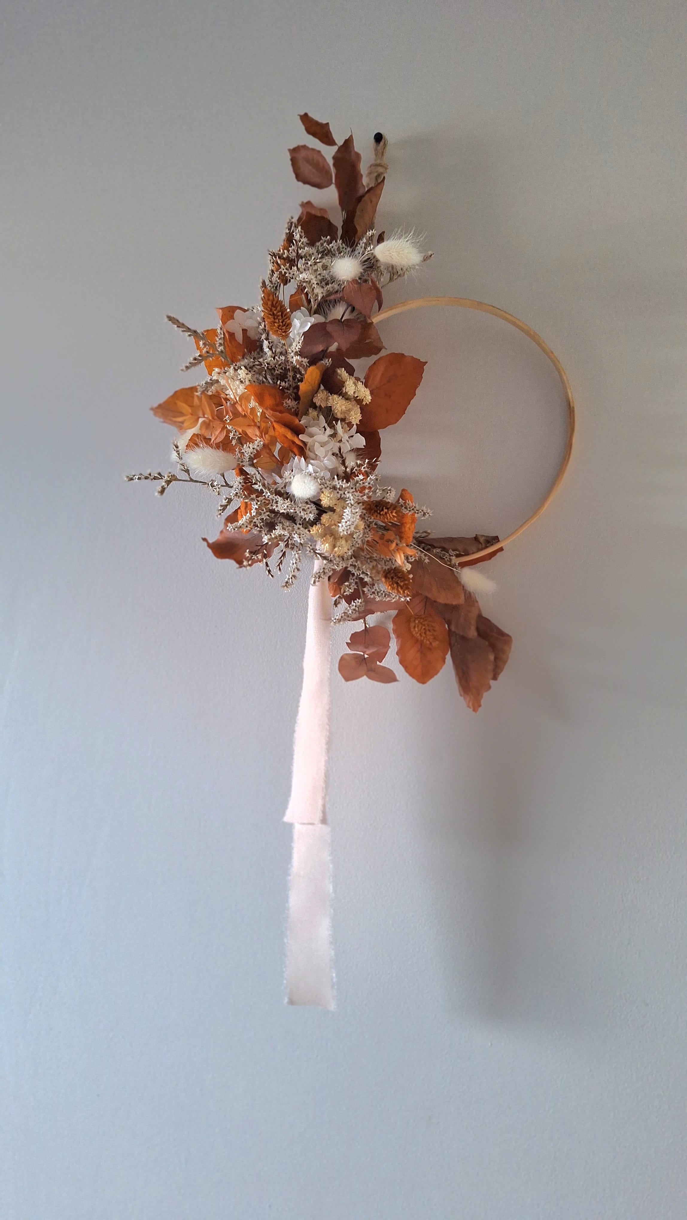 Couronne de fleurs séchées - Automne