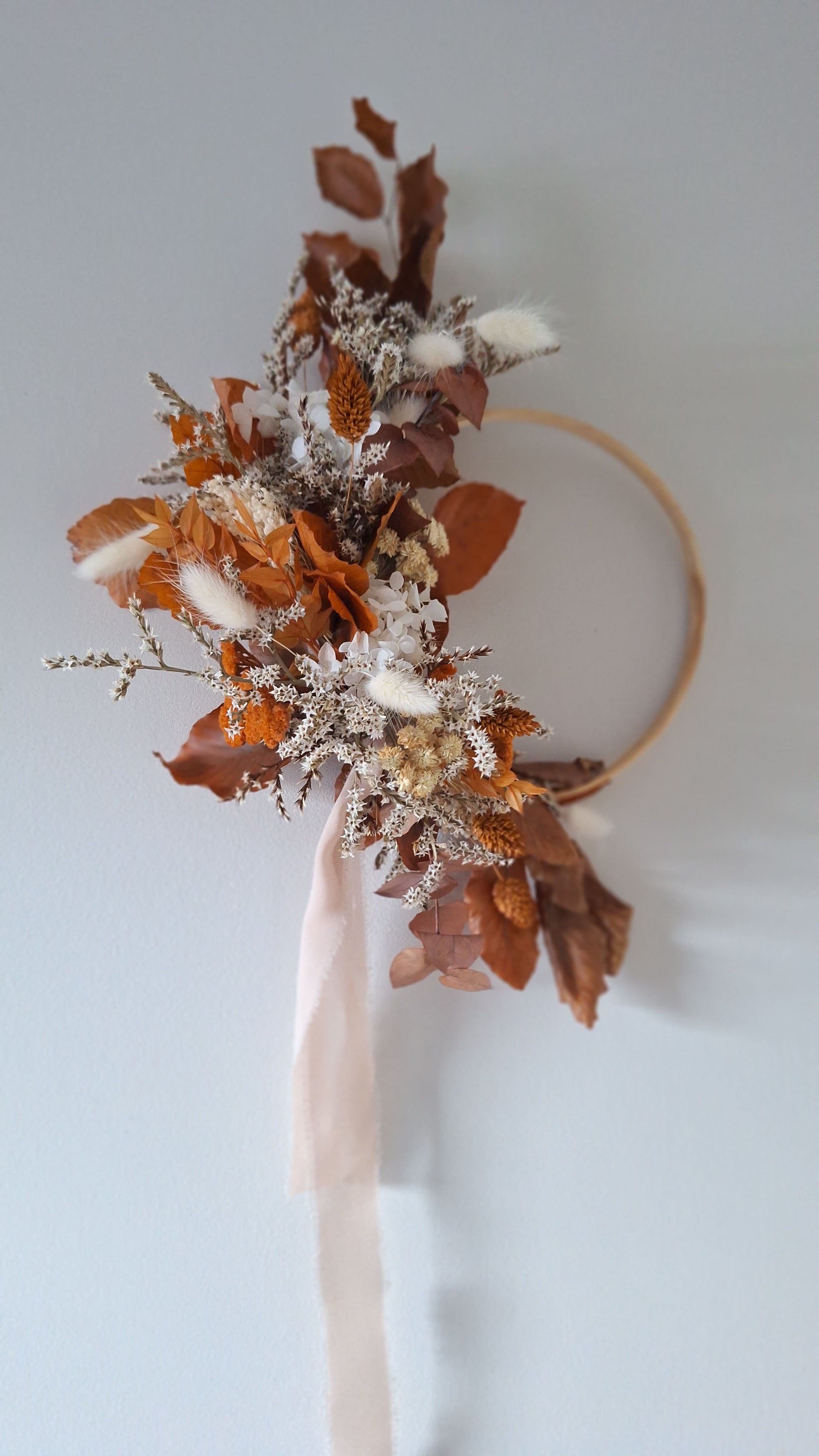 Couronne de fleurs séchées - Automne