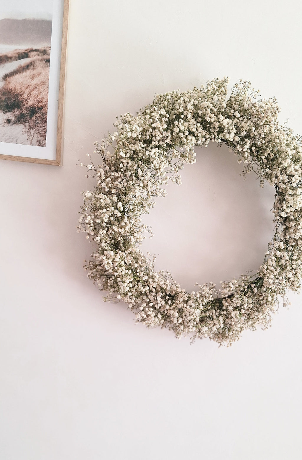 Couronne chic, naturel, sobre Couronne de gypsophile blanc - livraison france - fleuriste le perche - fleuriste eure et Loir - fleuriste Orne - Fleuriste Sarthe