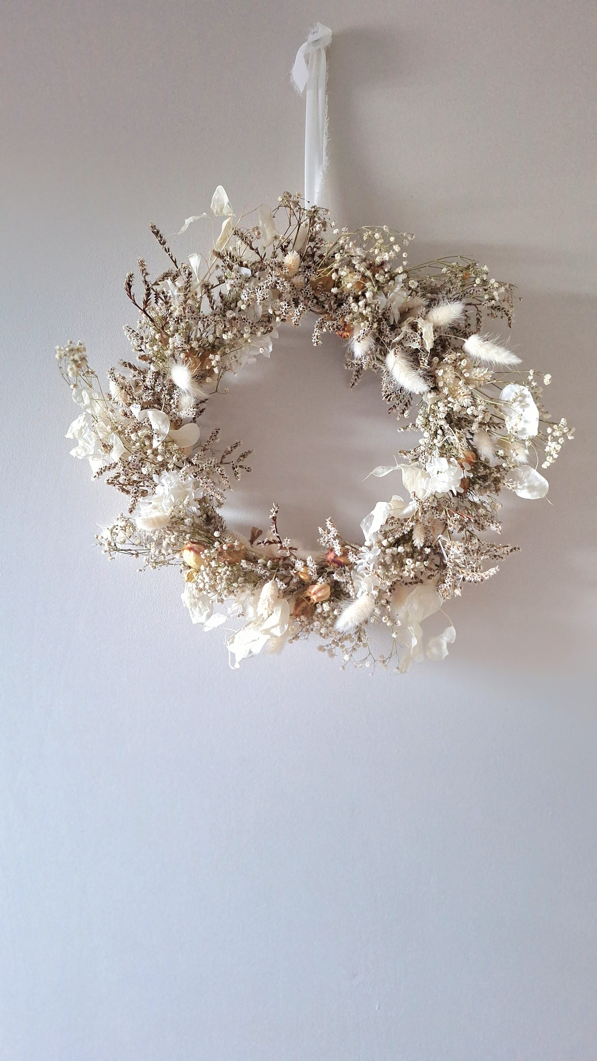 Couronne de fleurs séchées - Céleste