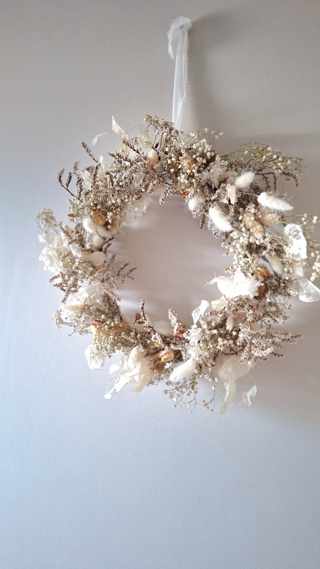 Couronne de fleurs séchées - Céleste
