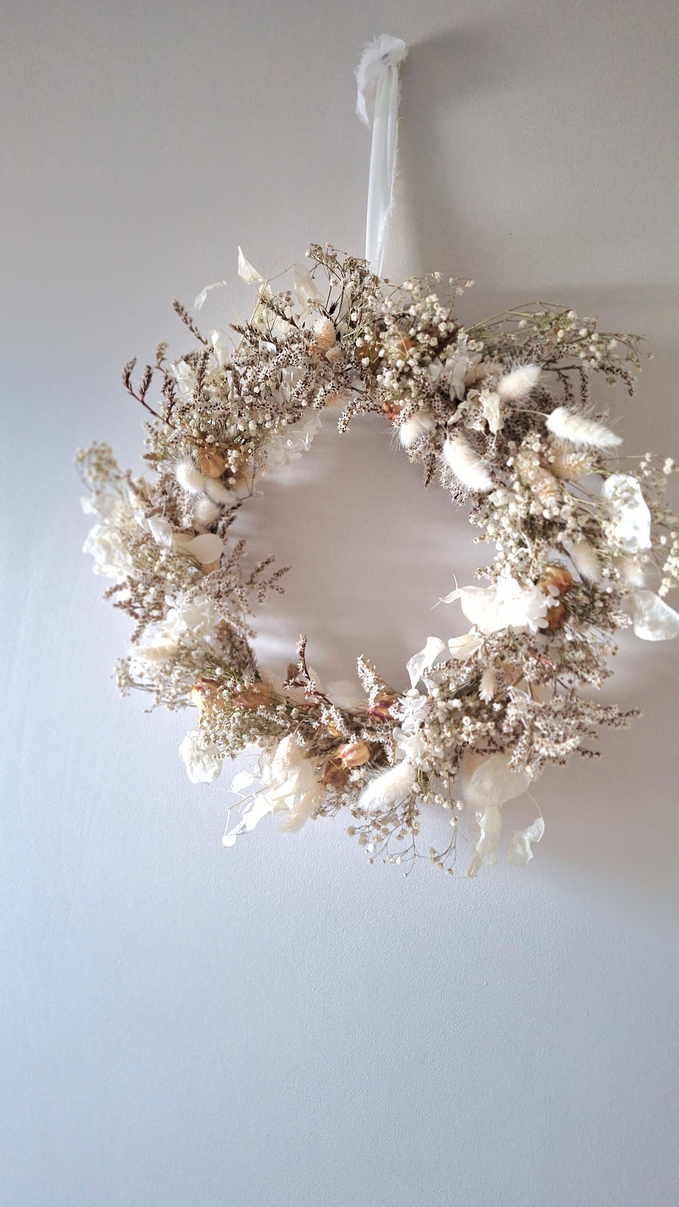 Couronne de fleurs séchées - Céleste