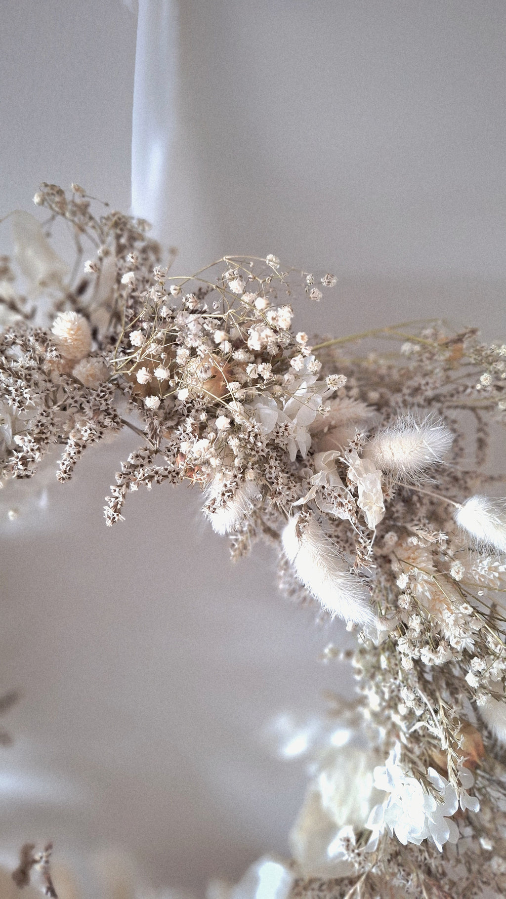 Couronne de fleurs séchées - Céleste