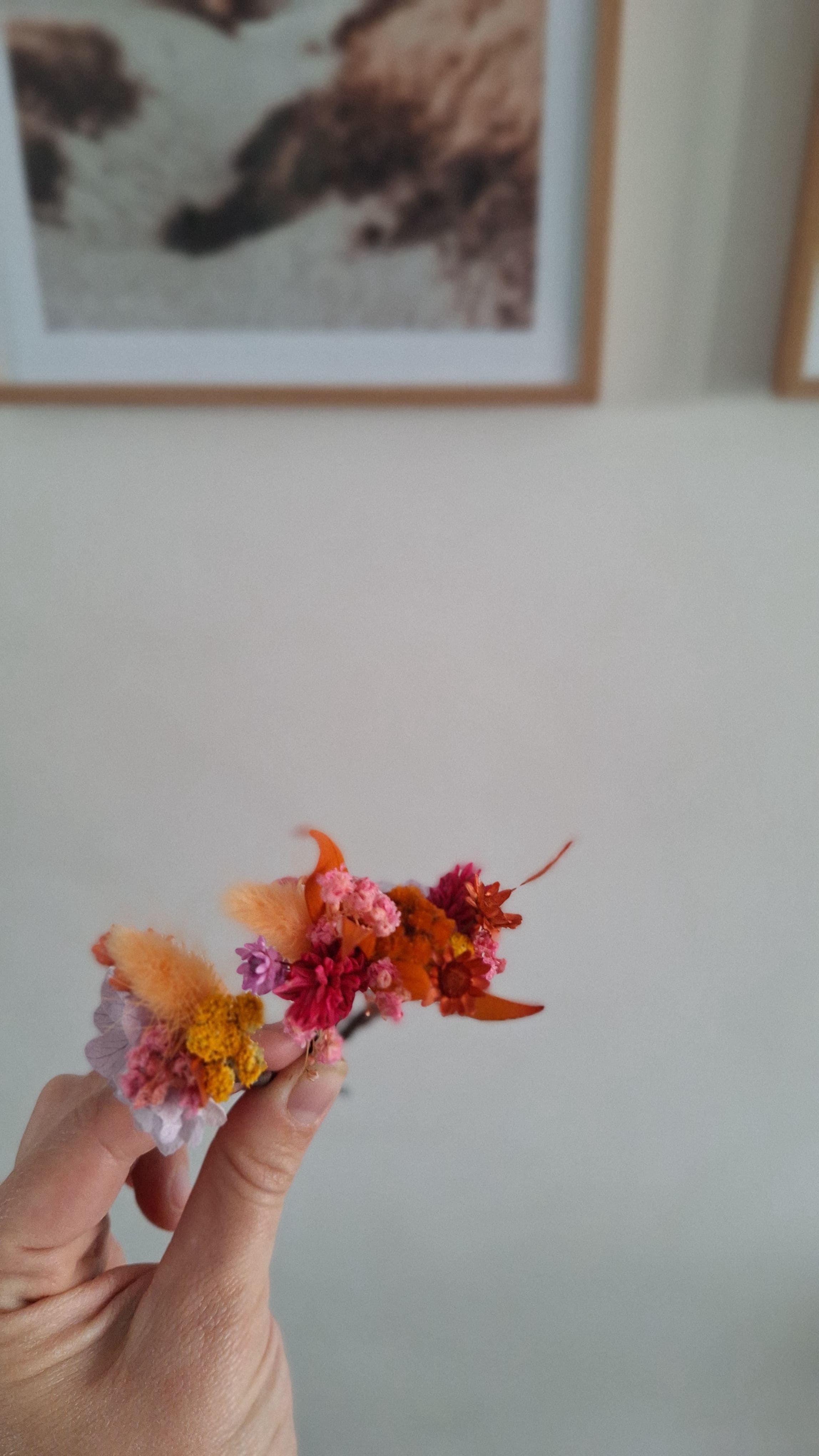 3 Pics à cheveux en fleurs séchées et stabilisée - Thaïs