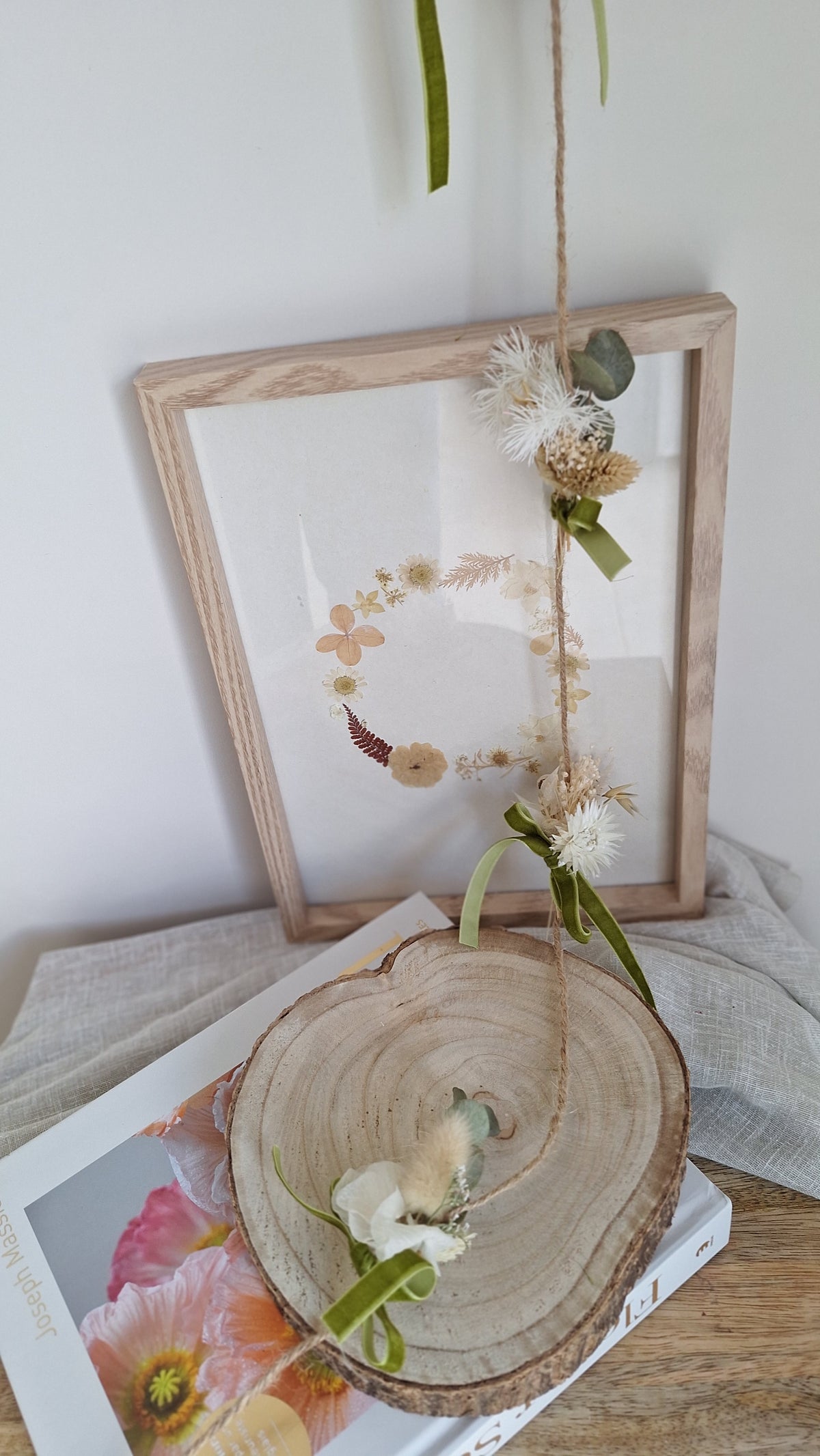 Guirlande en fleurs séchées - Maison Marceline fleuriste idée cadeau fête de Noël - livraison france