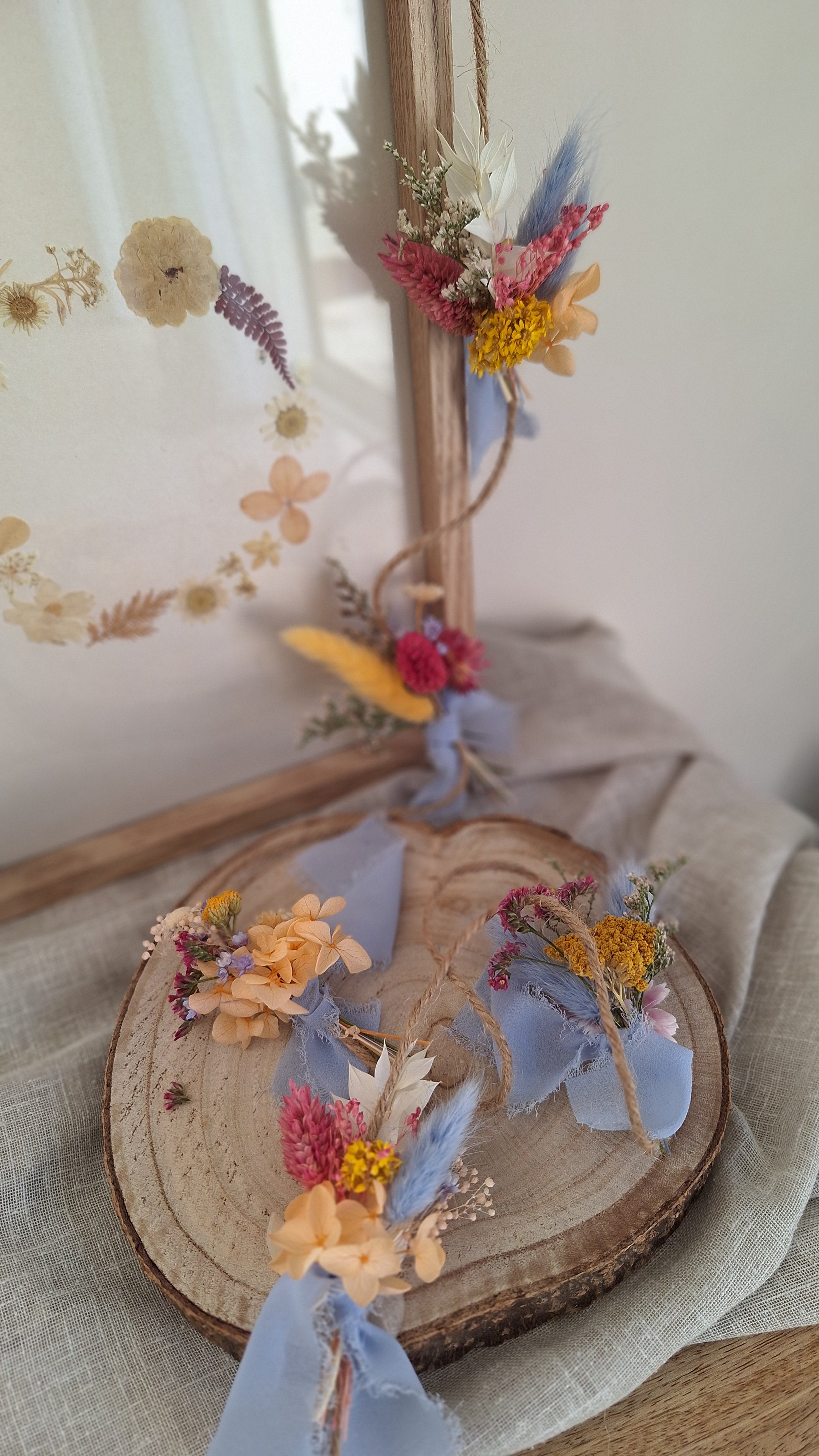 Guirlande en fleurs séchées - Maison Marceline fleuriste idée cadeau fête des mères - livraison France