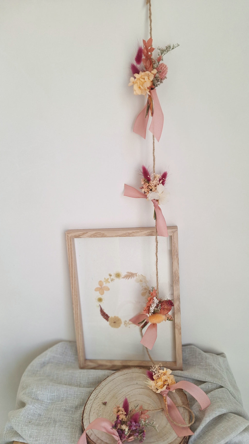 Guirlande en fleurs séchées - Maison Marceline fleuriste la loupe - fête des mères