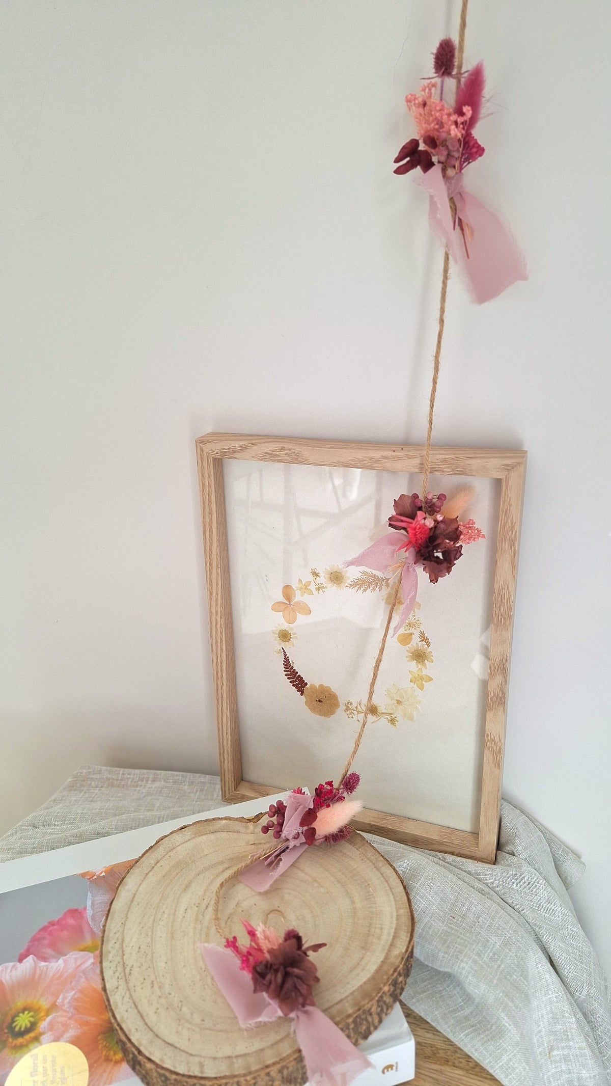 Guirlande en fleurs séchées - Maison Marceline fleuriste nogent le rotrou - fête des mères
