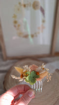 Peigne en fleurs séchées - Fleuriste Eure et Loir - Fleuriste Bretoncelles - Fleuriste Le Perche - Livraison France