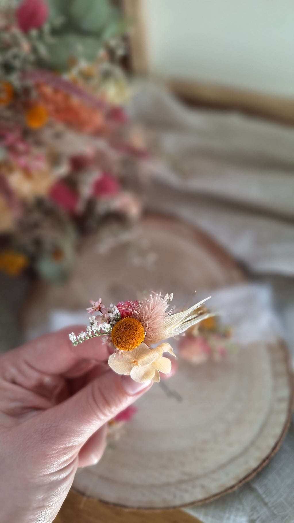 Pics à cheveux en fleurs séchées printemps- Fleuriste Eure et Loir - Fleuriste Bretoncelles - Fleuriste Le Perche - Livraison France