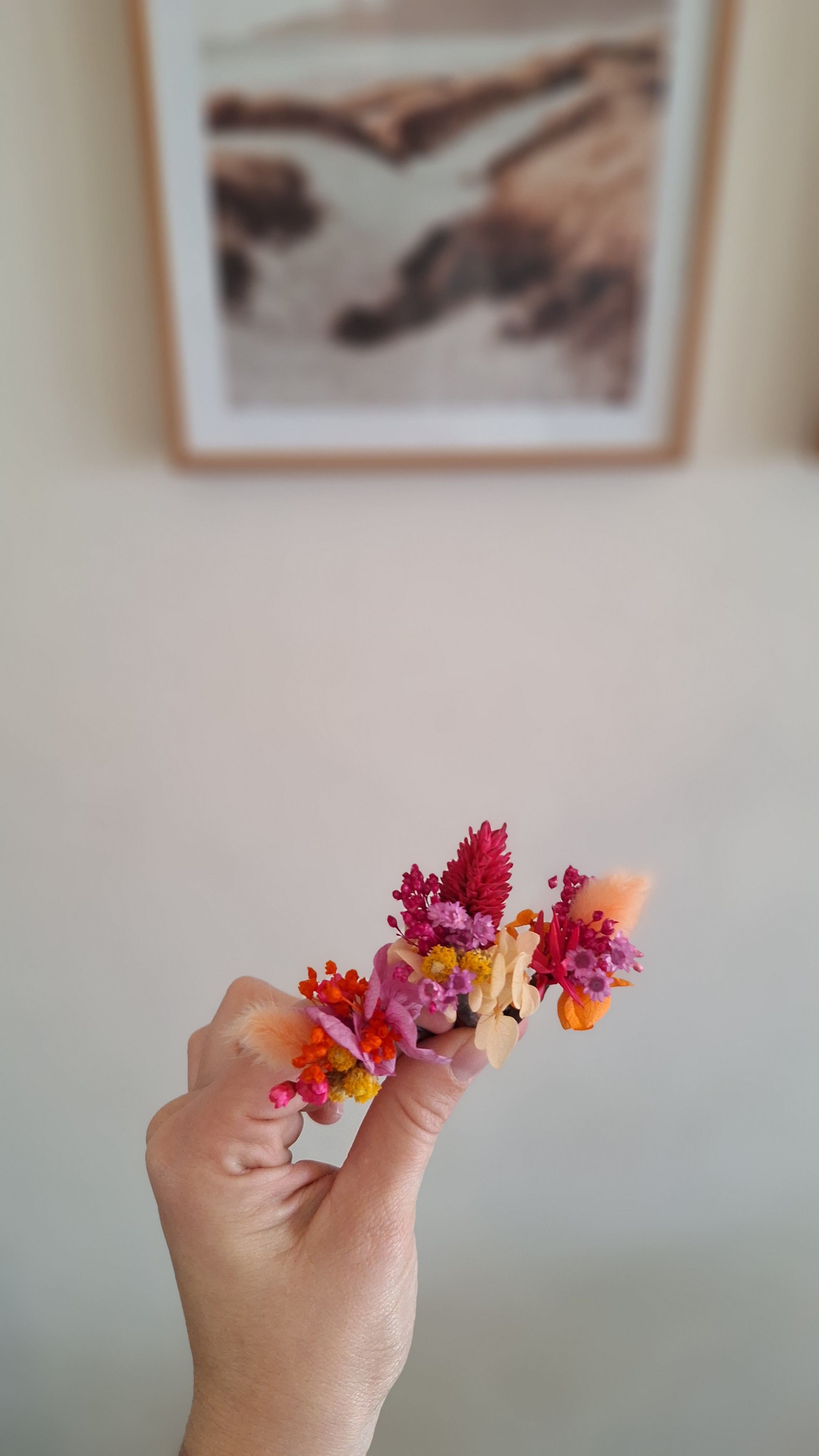 Epingle à chignon fleurie colorée durable - Fleuriste Eure et Loir, fleuriste orne, Fleuriste le perche, Fleuriste Bretoncelles