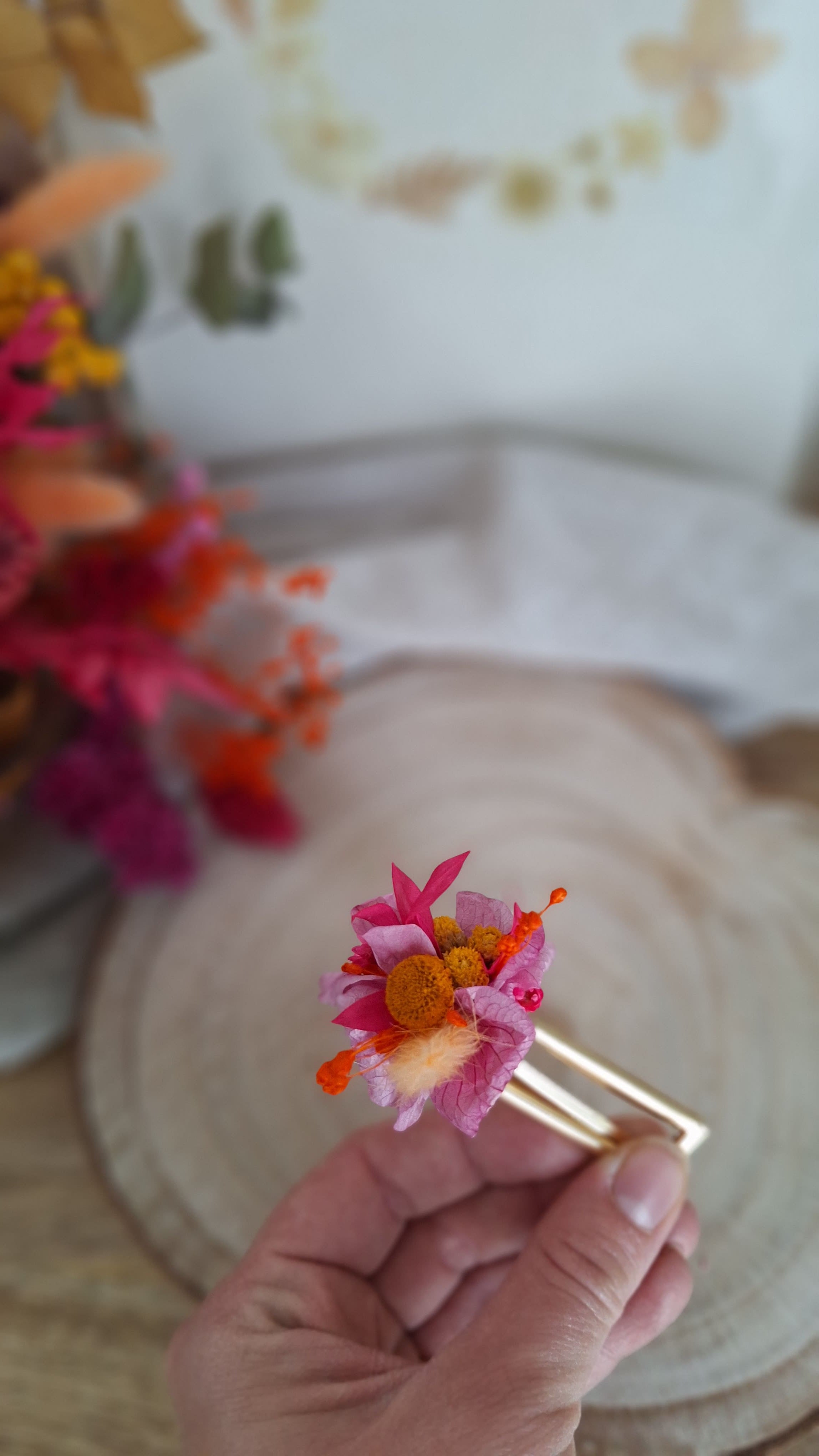 Pince fleurie colorée durable - Fleuriste Eure et Loir, fleuriste orne, Fleuriste le perche, Fleuriste Bretoncelles