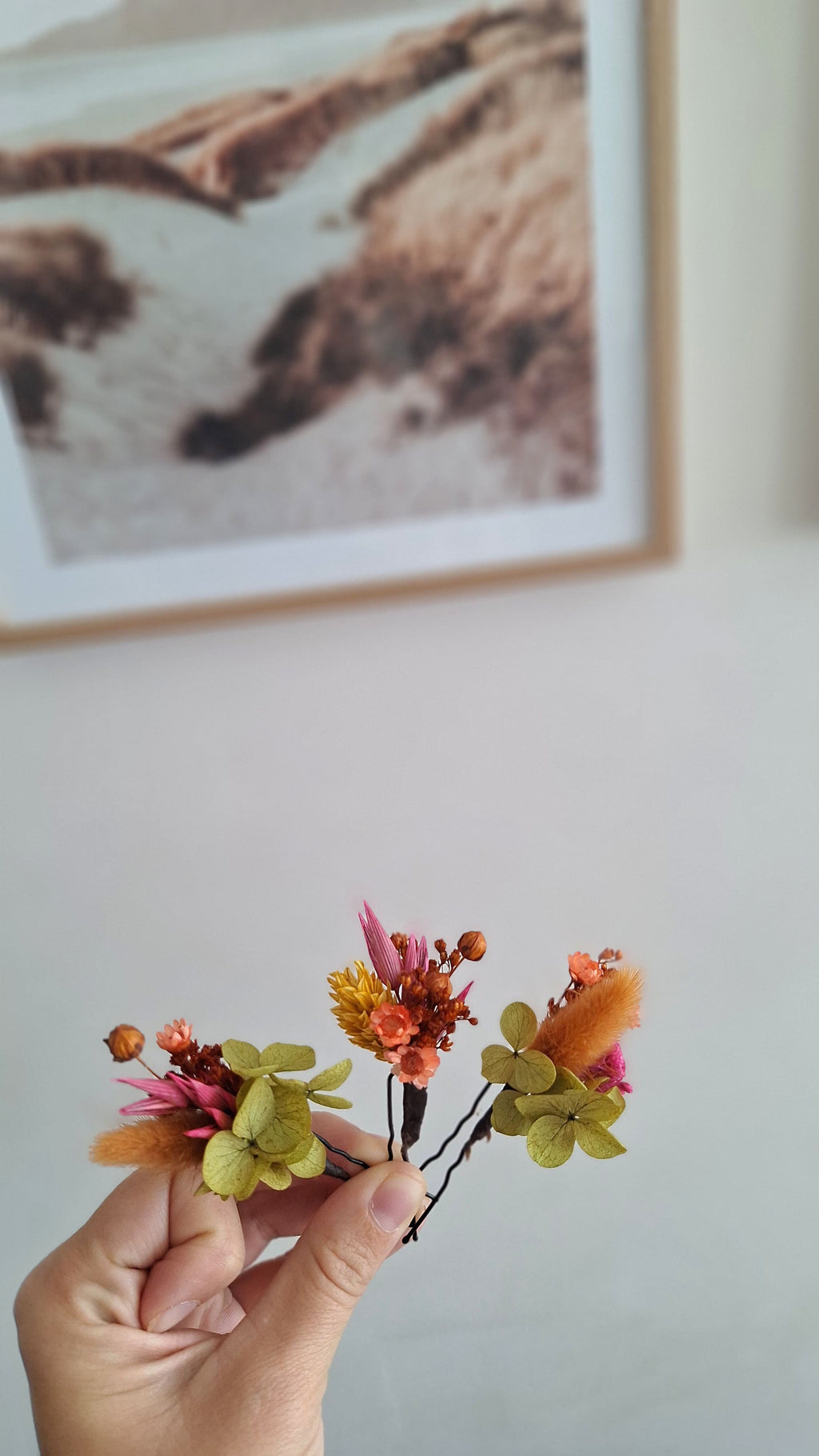  pics à cheveux aux couelurs d'automne livraison france - mariage automnale - fleurs cheveux - coiffure mariage - fleuriste le perche - fleuriste eure et Loire