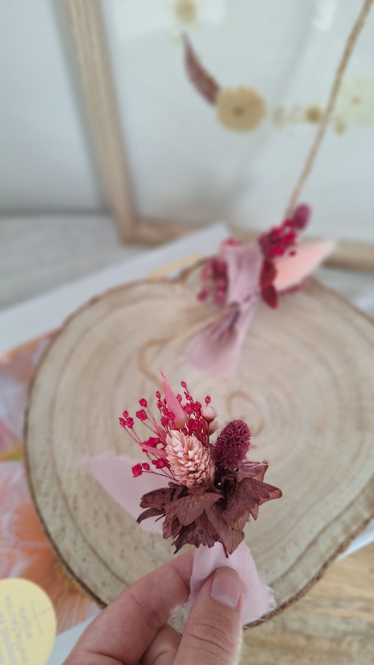 Guirlande en fleurs séchées - Maison Marceline fleuriste Rémalard en Perche - fête des mères