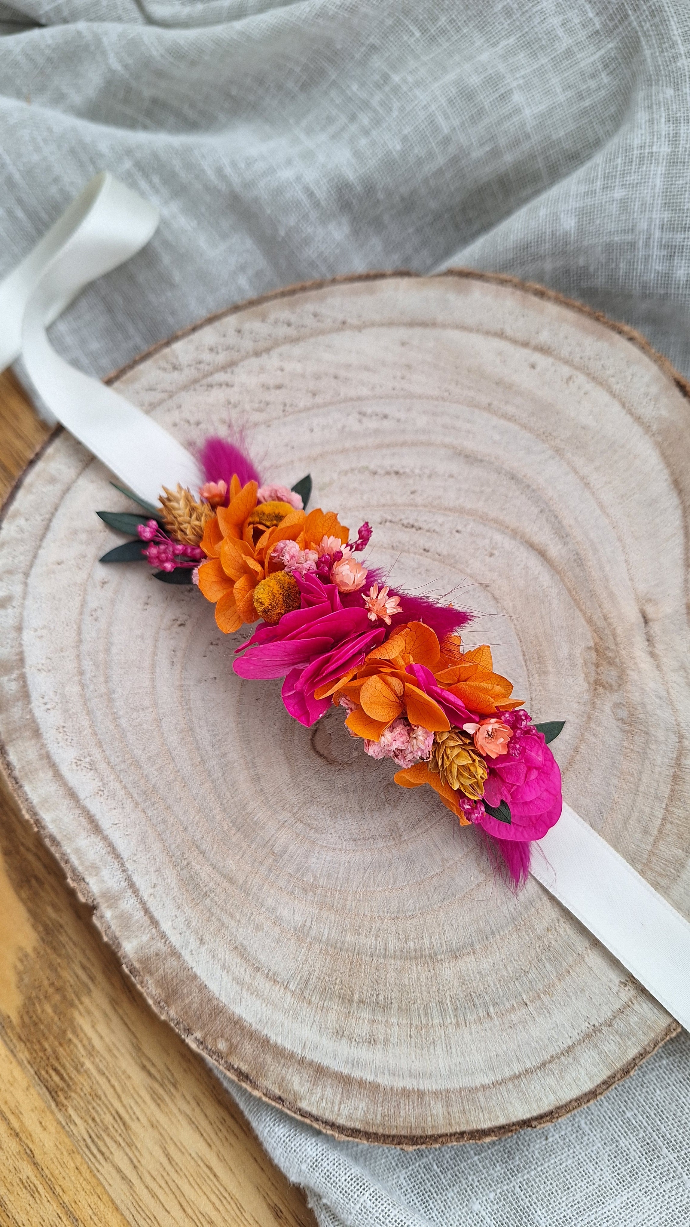 Bracelet en fleurs séchées - Sofia
