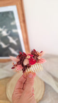 Peigne en fleurs séchées - Astrid