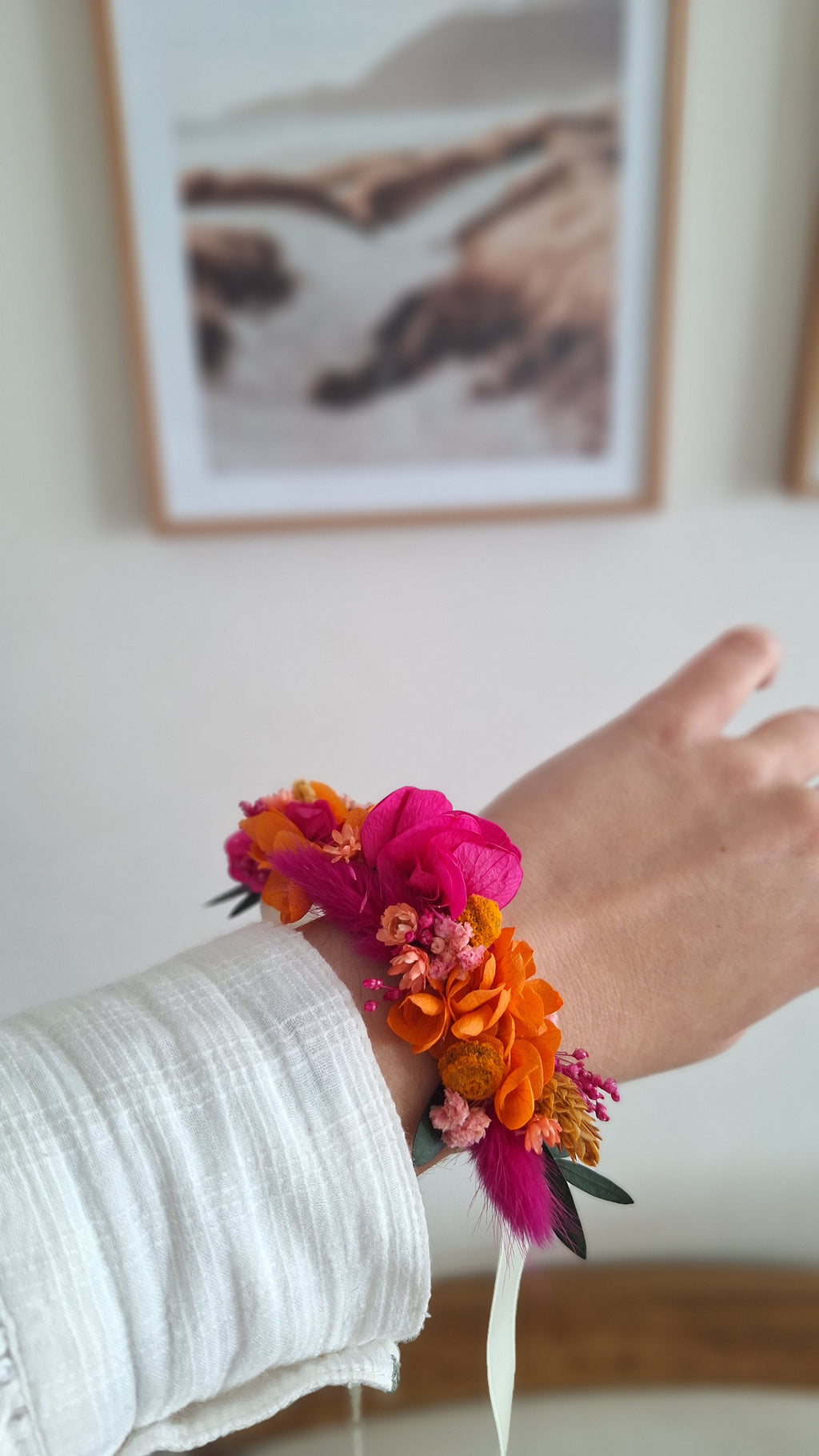 Bracelet en fleurs séchées - Sofia